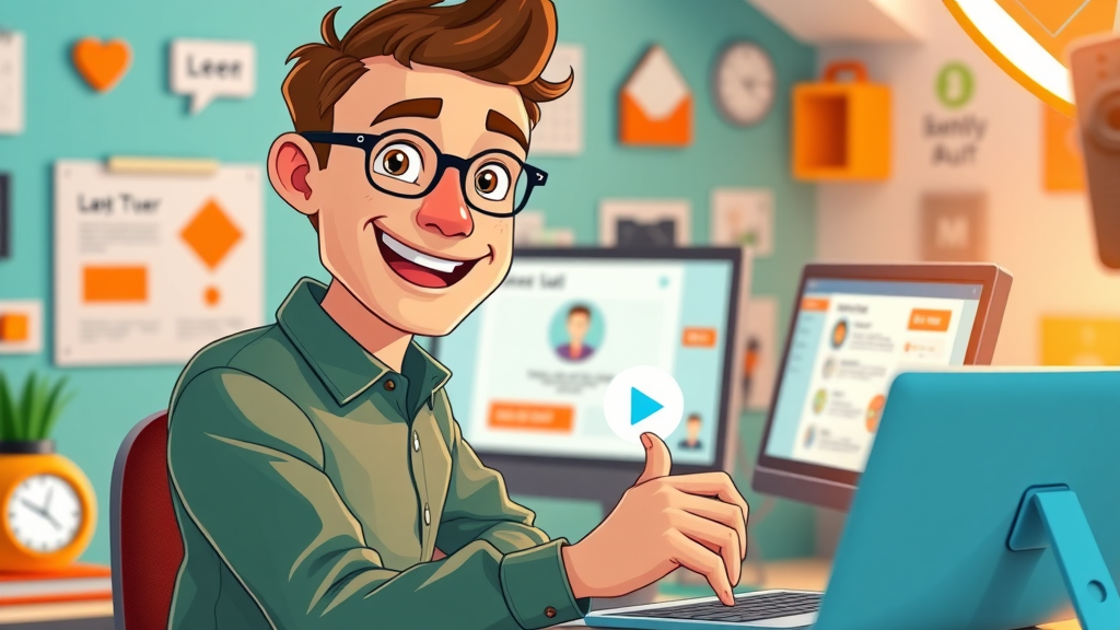 designing visually striking video email with play button