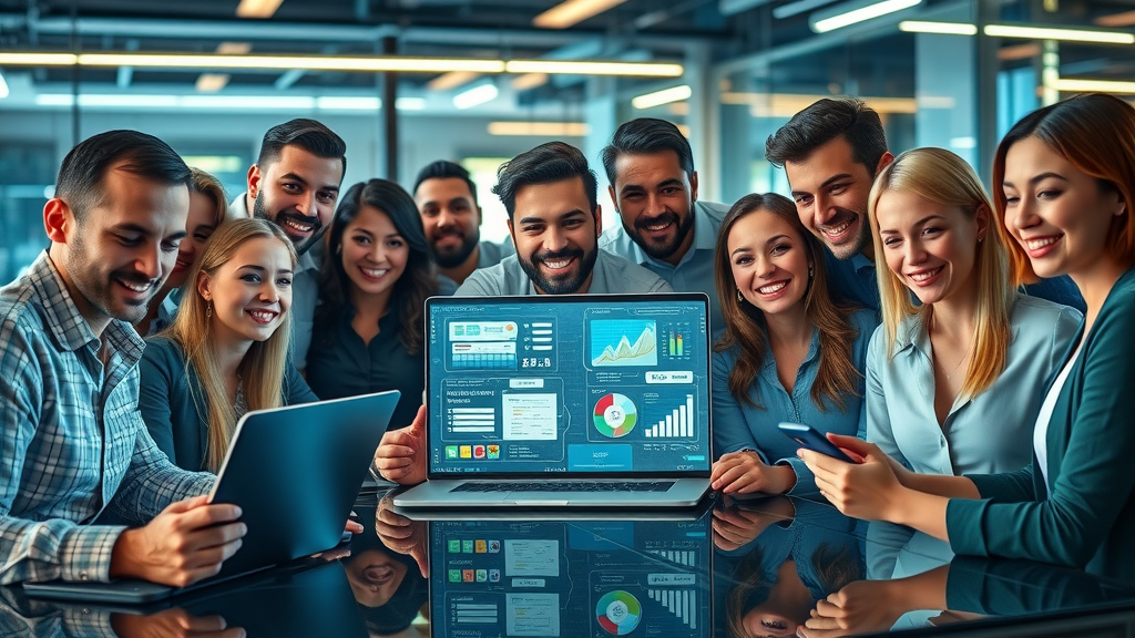 Diverse group of marketers using free resource tools for how to find prospects in network marketing