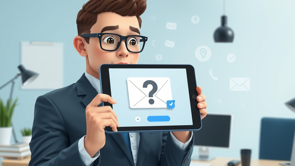 talk fusion video email marketing FAQ on tablet interface in office setting