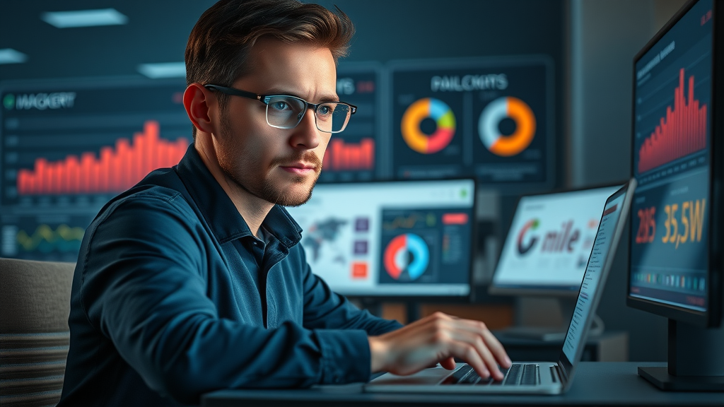 analytical marketer segmenting audience data video email campaigns