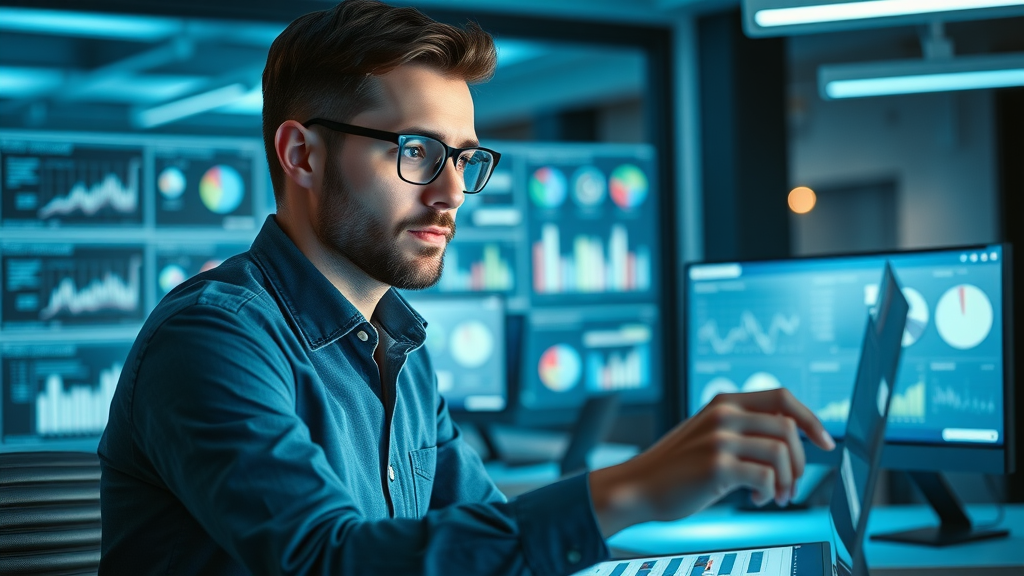 forward-thinking marketer analyzing recruitment data for marketing recruitment tips
