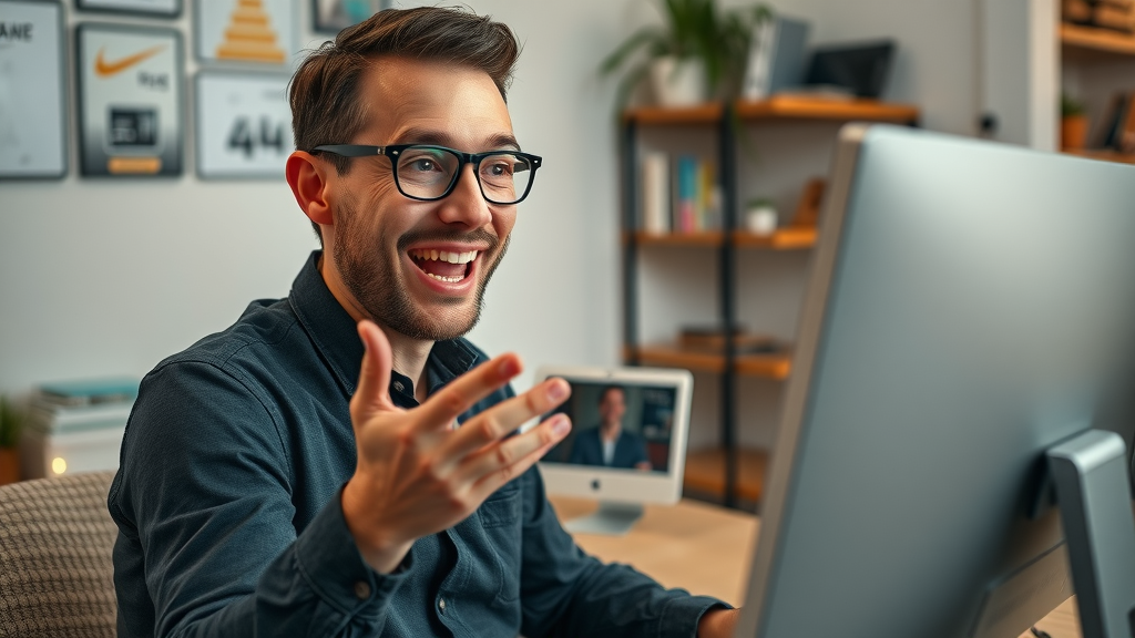personalized video email campaign marketer recording video