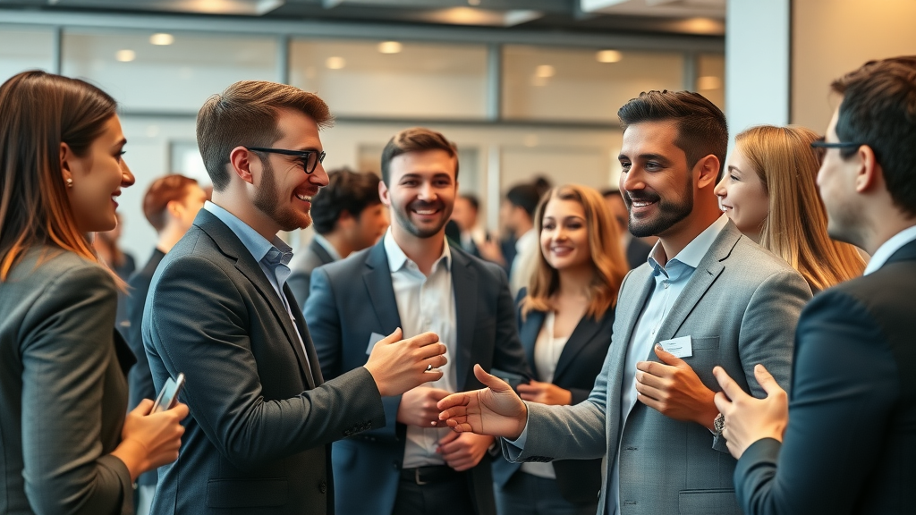 network marketing recruitment strategies at modern networking event